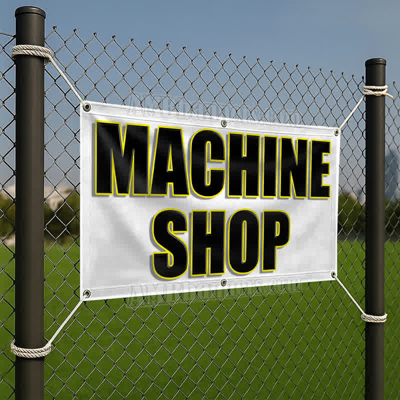 Machine Room Banner Machine Shop Vinyl Banner – FSH2315 | Vinyl Banner